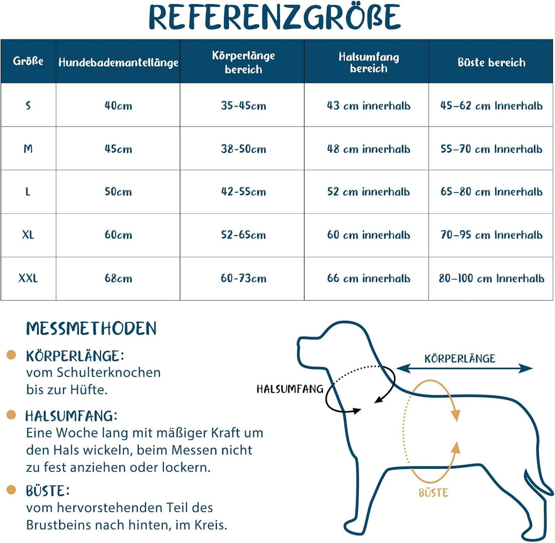 BASVII Hundebademantel aus Mikrofaser, Bademantel Hund Extra SaugfäHig und Schnell Trocknendes mit K