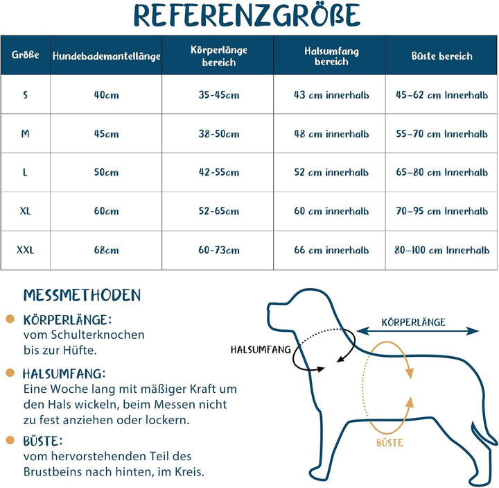 BASVII Hundebademantel aus Mikrofaser, Bademantel Hund Extra SaugfäHig und Schnell Trocknendes mit K
