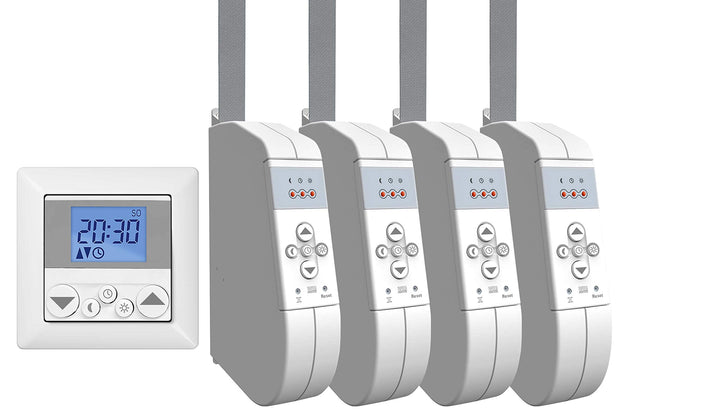 WIR elektronik, eWickler Standard 4 Fenster Funk-Set, eW930-F-M, 4x elektrischer Gurtwickler + 1x Fu