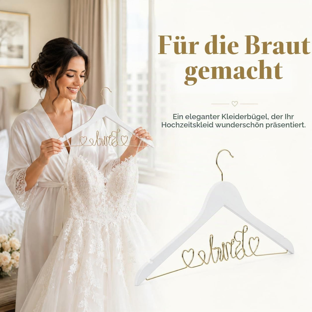 FOMIYES Hochzeitskleiderbügel Für Die Braut Brautbügel Brautaccessoire Brauthochzeitsandenken - Weis