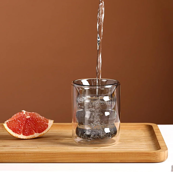 CPROSP Doppelwandige Kaffee Gläser, 6tlg 350ml Thermogläser Latte Macchiato, Isolierte, Cappuccino,