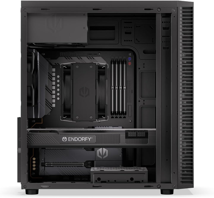ENDORFY Armis 100 Solid, kleines ATX PC-Gehäuse, 120 mm Lüfter inklusive, bis zu 335 mm GPU, max. 16