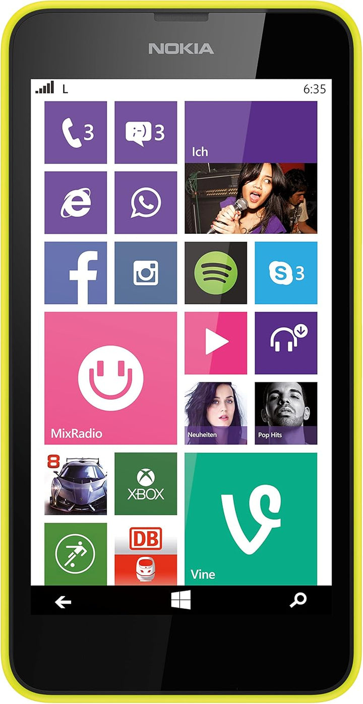 Nokia Lumia 635 Smartphone Mikro SIM (11,9 cm (4,6 Zoll) Touchscreen, 5 Megapixel Kamera, Win 8.1) g