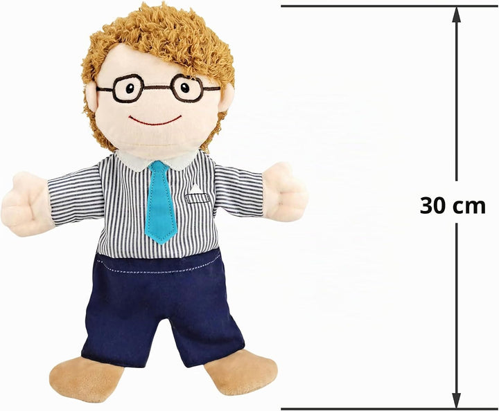 LOMTRATS Familien-Handpuppen für Kinder, inklusive Opa, Oma, Vater, Mutter, Tochter, Sohn, perfekt z