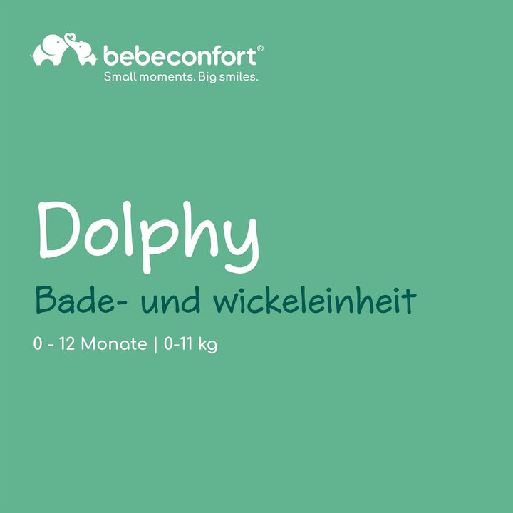 Bebeconfort Dolphy Wickelkommode & Badewanne, mobiler 2-in-1 Wickel- & Badewagen für Babys, mit inte
