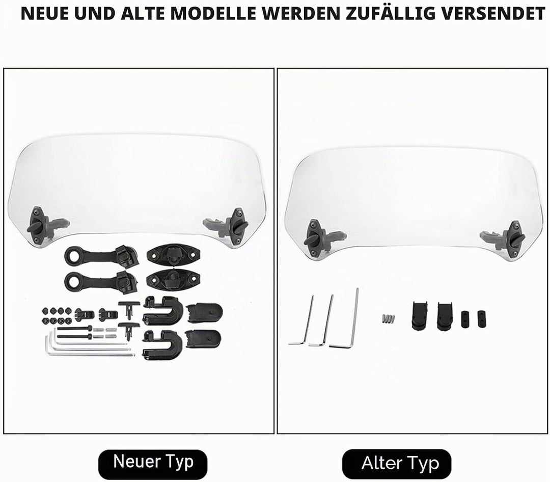 Motorrad Windschutzscheibe, Kunststoff Motorrad Windabweiser Verstellbare Universal Motorcycle Modif