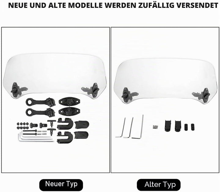 Motorrad Windschutzscheibe, Kunststoff Motorrad Windabweiser Verstellbare Universal Motorcycle Modif