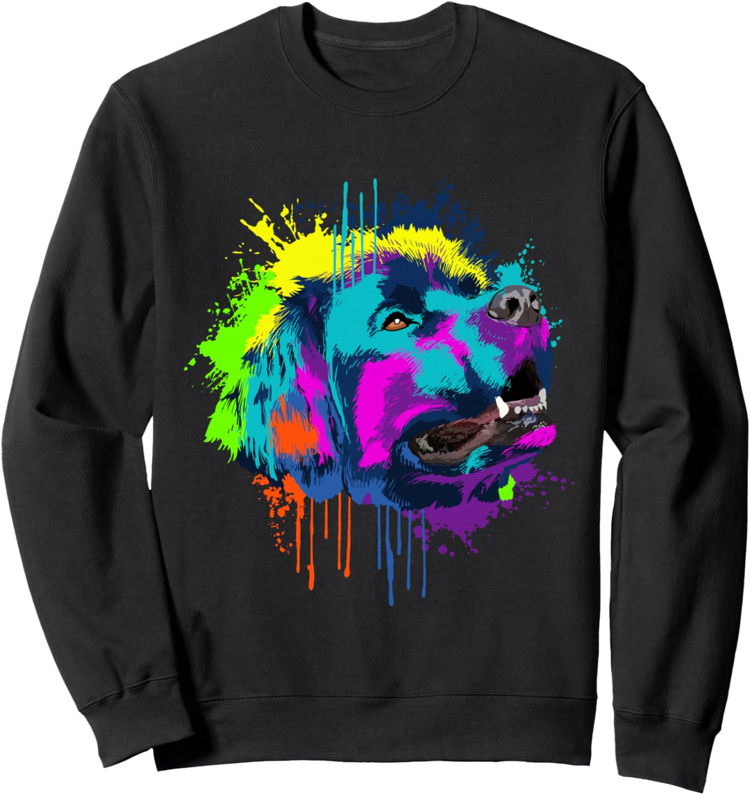 Splash Art Neufundländer Hundehalter Geschenkidee Hunde Sweatshirt