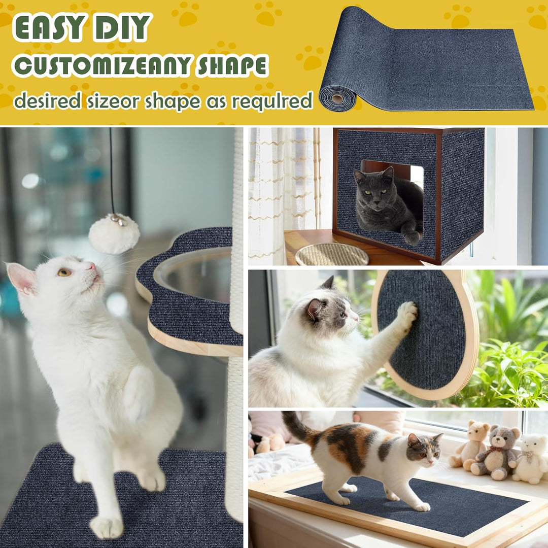 Kratzmatte Selbstklebend 60x200 cm, Selbstklebende Kratzschutzmatte Kratzteppich Katze Kratzschutz f