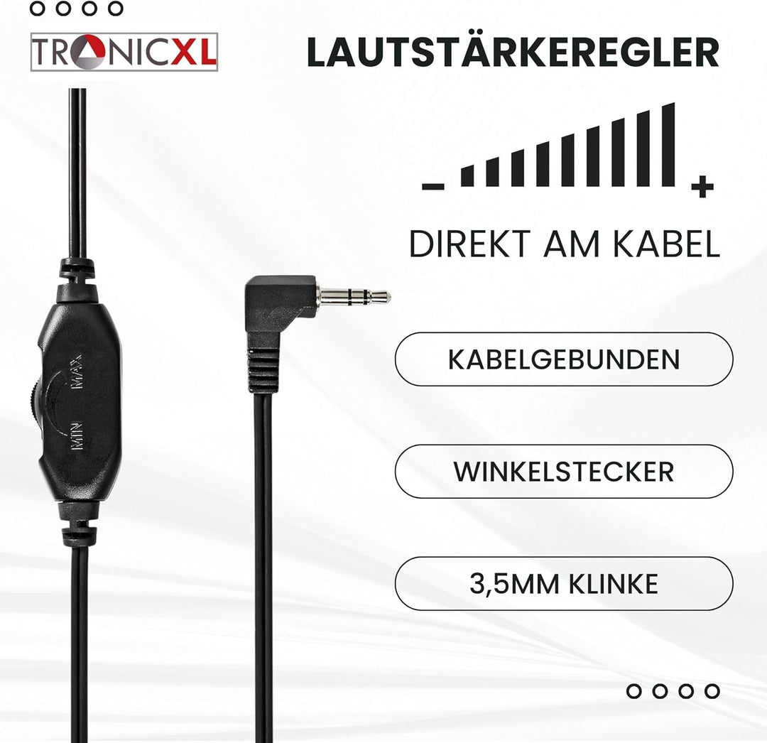 Fernseh Kopfhörer 6m langes Kabel Kopfbügel kompatibel mit für Fernseher Samsung LG Sony Toshiba DYO