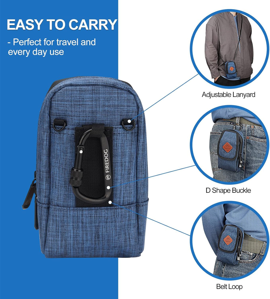 FIREDOG Geruchsdichte Tasche, hellblau, modern Leuchtendes Blau, Leuchtendes Blau