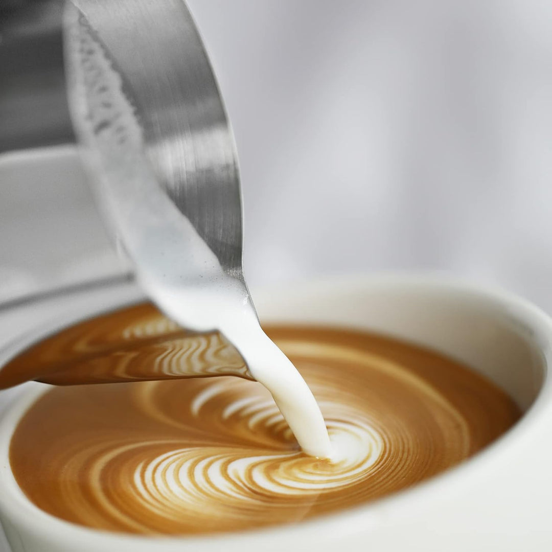 MHW-3BOMBER 350ml Milchkännchen Milchkanne Profi, 15oz Milchkännchen Edelstahl für Espresso, Cappucc