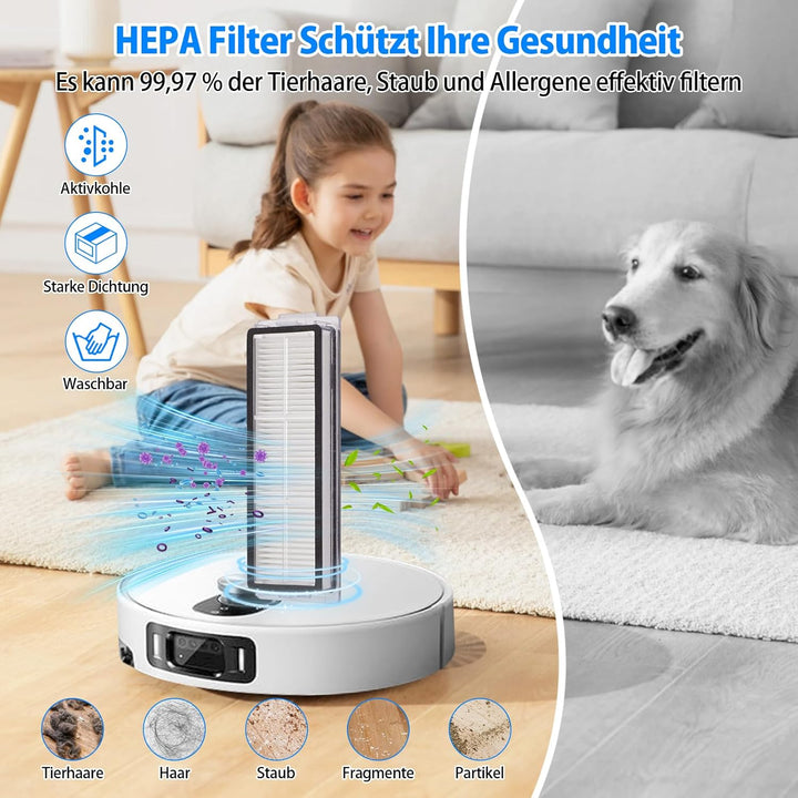 TriCut-Bürste 5 Pro Zubehör | 24 Stück Ersatzteile für XIAOMI Robot Vacuum 5 Pro / 5 Saugroboter, 6