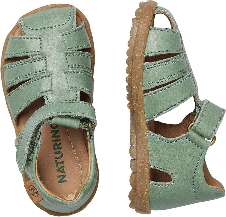 Naturino Halb geschlossene Sandalen aus Leder 20 EU Salbei, 20 EU Salbei