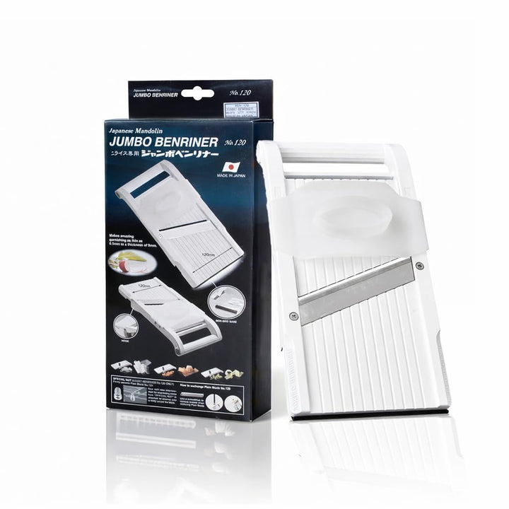 Benriner BN-120W Mandoline, Edelstahl, weiss Weiβ, Weiβ