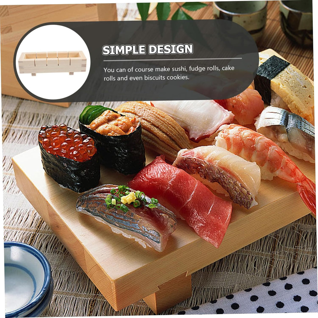 Garneck Rechteckige Sushi-pressform Aus Holz Sushi-herstellungsset -reisrollenformen Werkzeuge