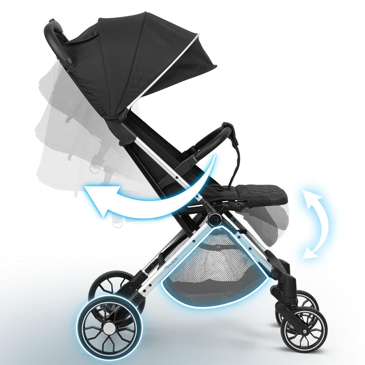 Nukido Kinder Wagen Kinderwagen Babywagen Bis 15 kg Grosse Räder Sitzbuggy Buggy Zusammenklappbar Ha