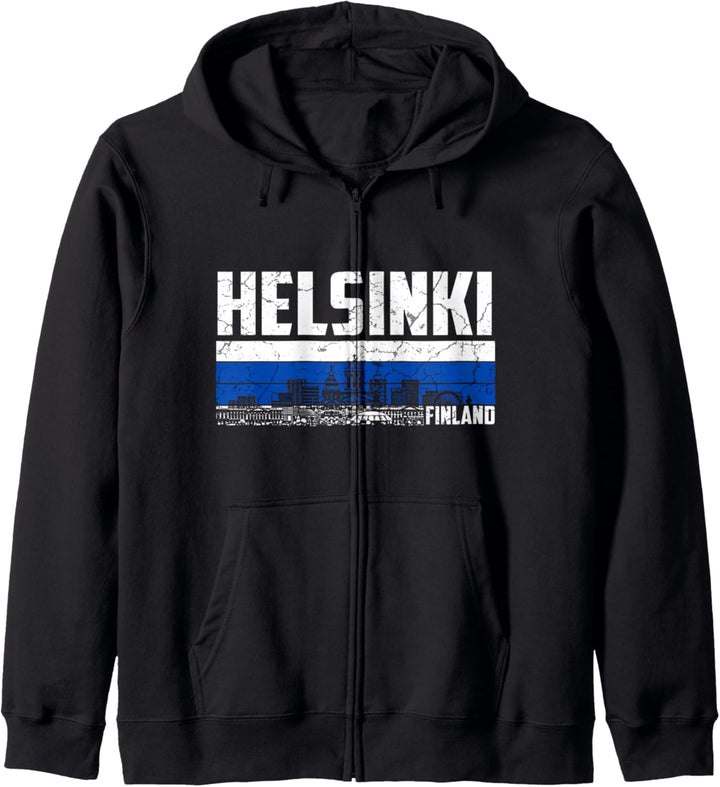 Mein Helsinki Skyline Heimat Stadt Souvenir Kapuzenjacke