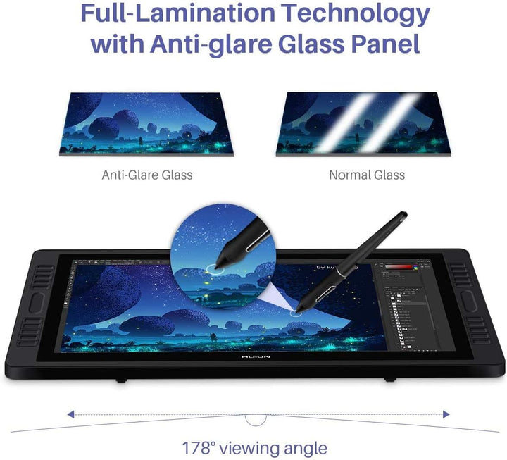 Tablet-GRAF, Bildschirm 13,3 Zoll (33,8 cm) Huion Kameras Pro 13
