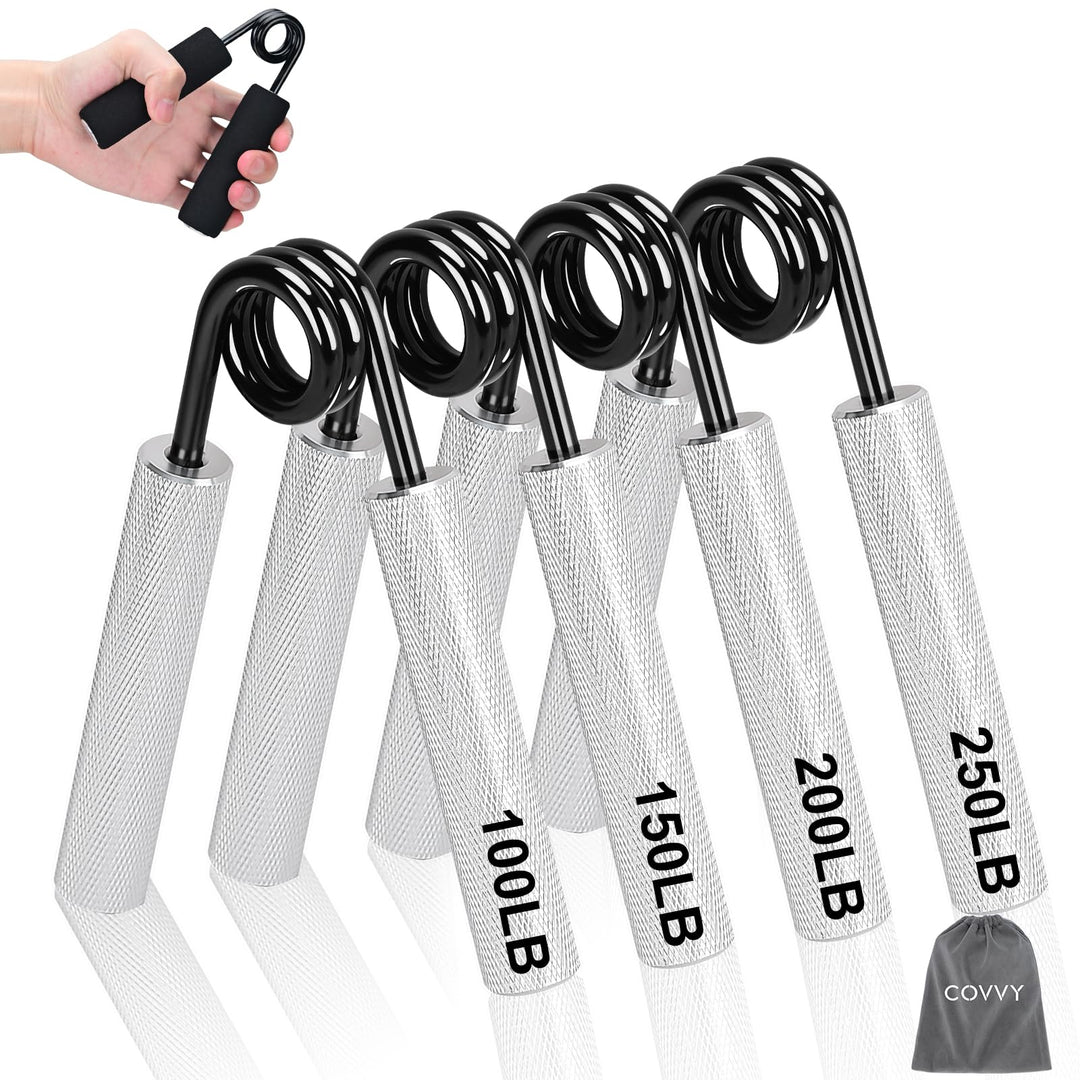 COVVY Griffkraft Trainer Set,50/100/150/200/250LBS Handgriff Trainer,rutschfester Metall unterarmtra