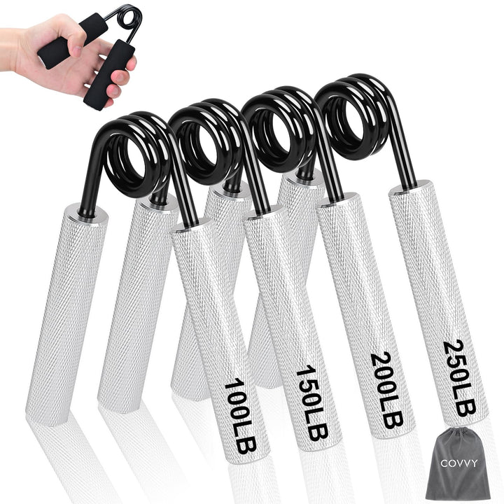 COVVY Griffkraft Trainer Set,50/100/150/200/250LBS Handgriff Trainer,rutschfester Metall unterarmtra