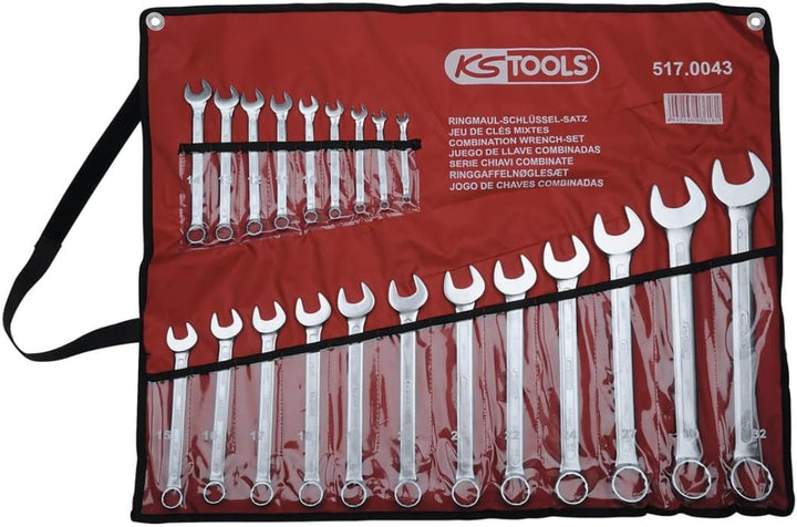 KS Tools 517.0043 Ringmaulschlüssel-Satz, abgewinkelt, 21-tlg 6-32mm