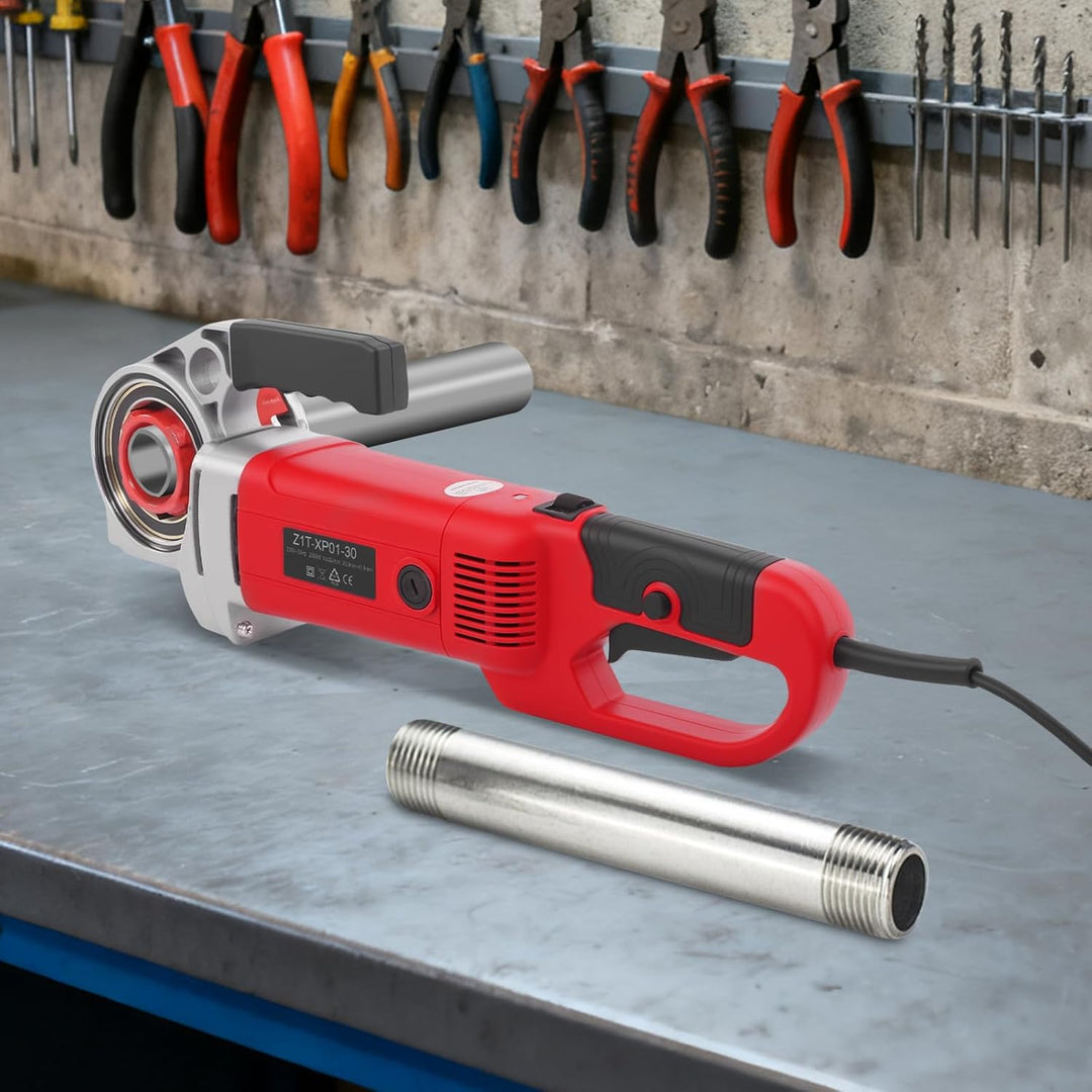 2000W Elektrische Gewindeschneidmaschine, Elektrisches Rohrgewinde-Kit, Tragbare Abtappmaschine mit
