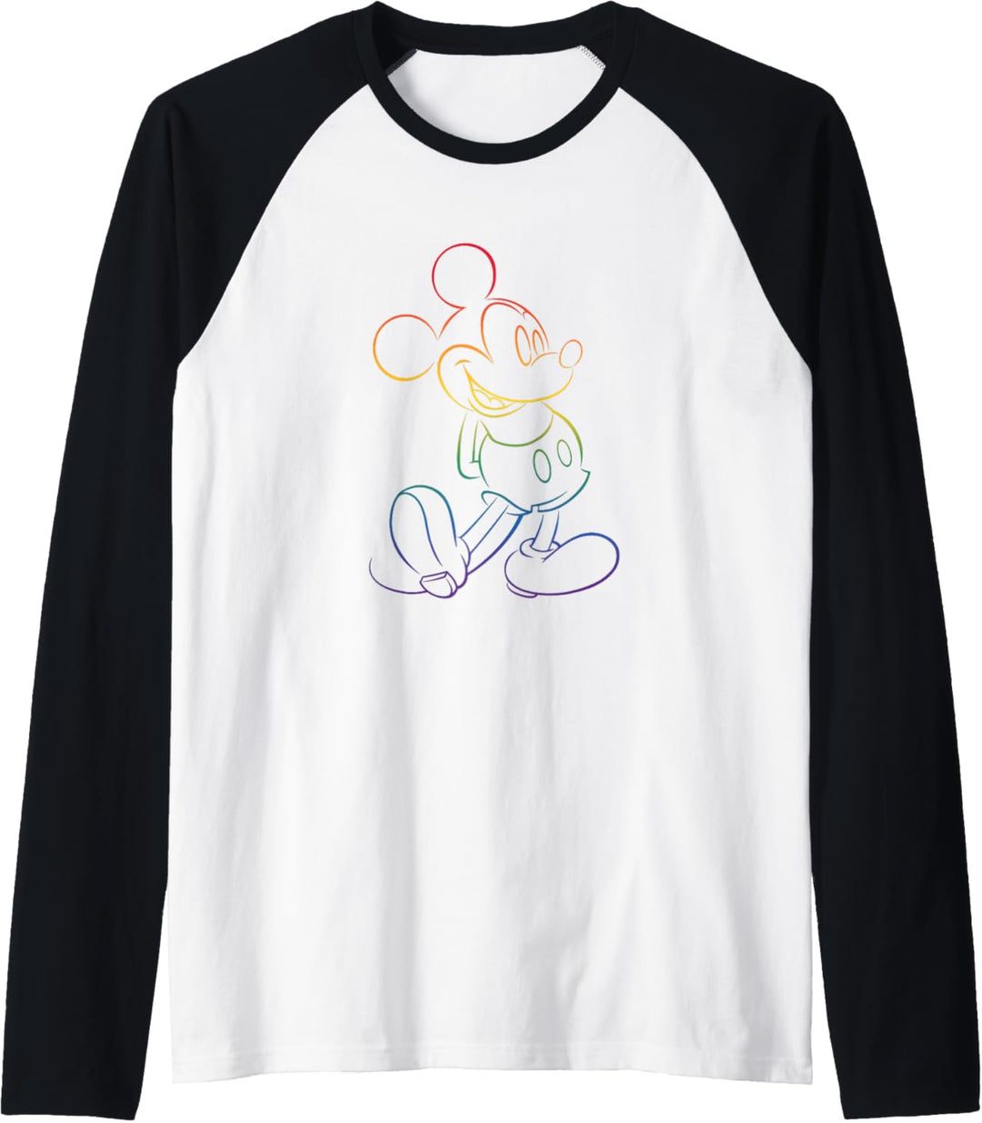 Disney Mickey And Friends Rainbow Pride Outline Classic Pose Raglan