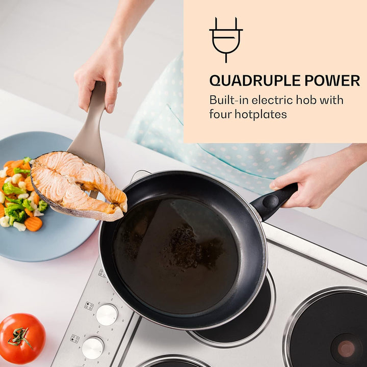 Klarstein Appetito Massekochfeld Einbau, Restwärmeanzeige, Drehknöpfe, 6 Leistungsstufen, Elektrisch