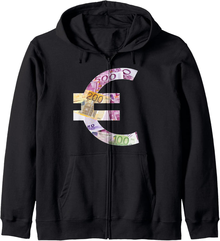 Eurozeichen - Ich liebe Euro Cooles Geld Kapuzenjacke