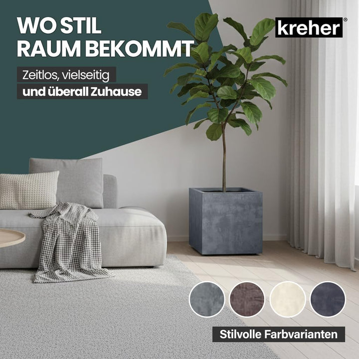 Kreher XL Pflanzkasten Millennium in verschiedenen Formaten und Farben. Tolle Naturstein Optik in Br