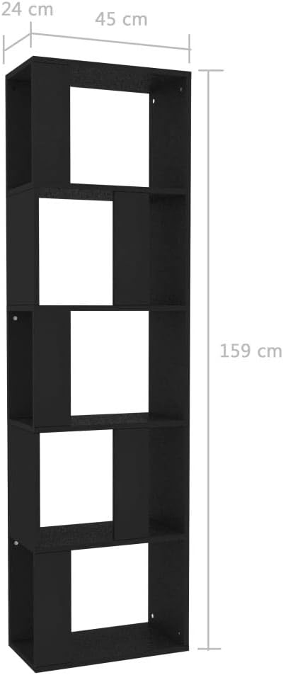 Tidyard Bücherregal, mit 5 Ebenen, Raumteiler, Standregal, Aufbewahrungsregal, für Wohnzimmer, Büro,