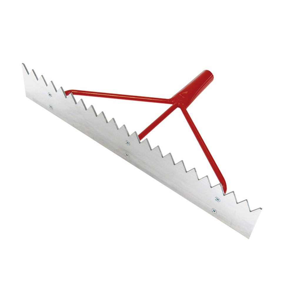 STUBAI Alu-Teerverteiler oder Teerschieber 60cm gezahnt 600x315x100mm, frische Teermasse sowie Sand,