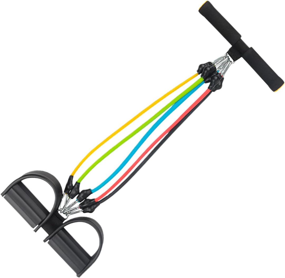 Spannseil, multifunktional, 5 Röhren, für Pedale, elastisches Widerstandsband mit Pedalen, Griffen,