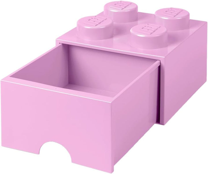 LEGO 4005 Brick 4 Knöpfe, 1 Schublade, stapelbar Aufbewahrungsbox, 4,7 l, Pink, Plastik, Legion/Ligh