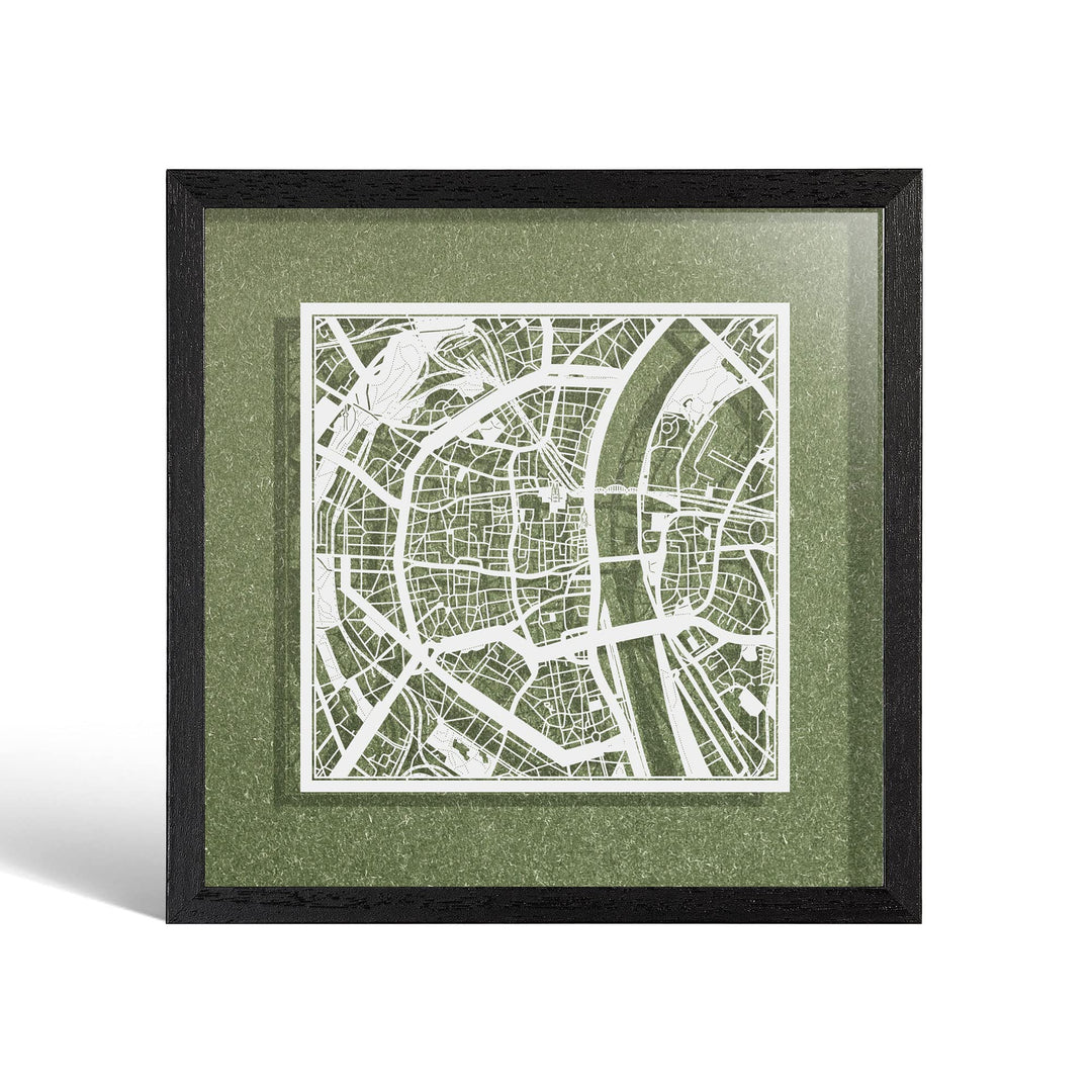 O3 DESIGN STUDIO - Marco de Papel para mapas, 22,8 x 22,8 cm, en Caja de Regalo, Fondo, autocambiant