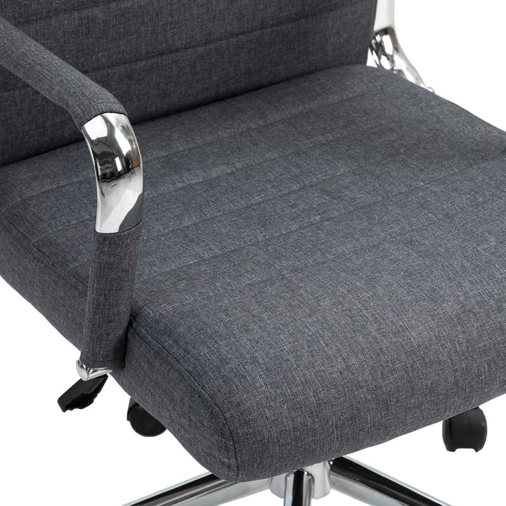 SVITA Office Comfort Bürostuhl Drehstuhl Chefsessel Schreibtischstuhl Stoffbezug Dunkelgrau Dunkelgr