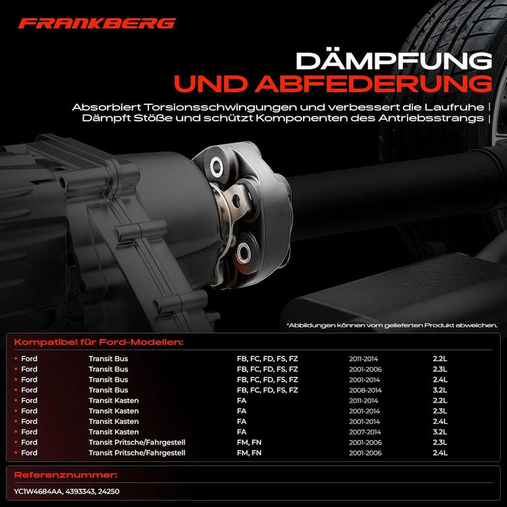 Frankberg Gelenkscheibe Hardyscheibe Kardanwelle Kompatibel mit Transit Bus FB FC FD FS FZ 2.2L-3.2L