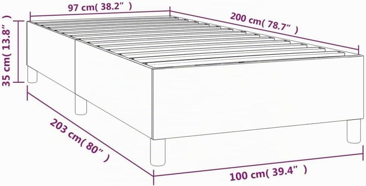 vidaXL Boxspringbettgestell, Polsterbett Bett für Schlafzimmer, Bettrahmen mit Lattenrost, Schlafzim
