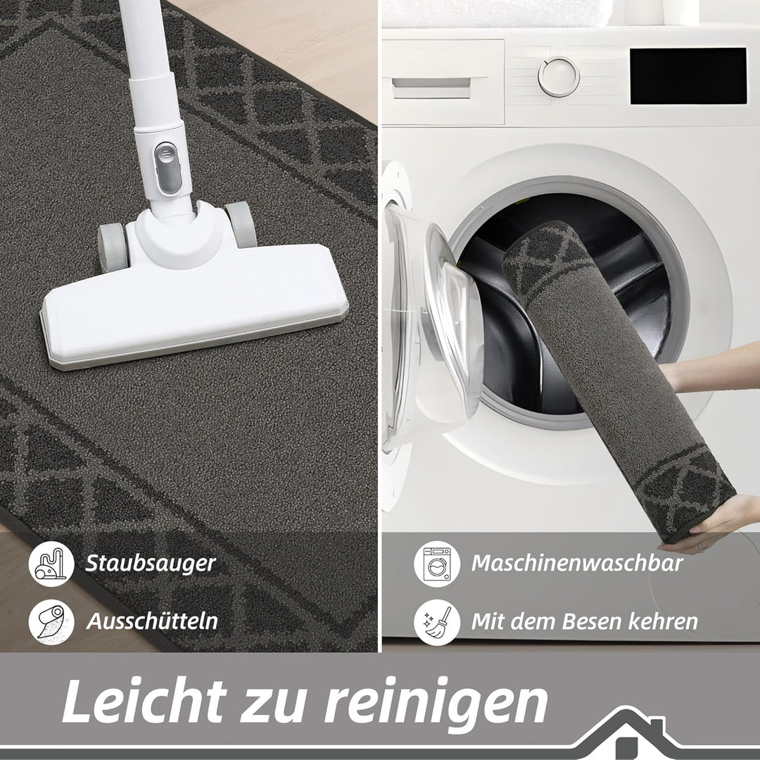 BEQHAUSE Fussabtreter Innen, Fussmatte, Schmutzfangmatte Waschbar, TPR rutschfest Fussabtreter Innen