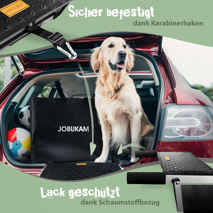 JOBUKAM Hundetreppe Auto 80cm - Extra Stabile 6 Stufen Hundeleiter bis 70kg - Faltbare Hundetreppe f