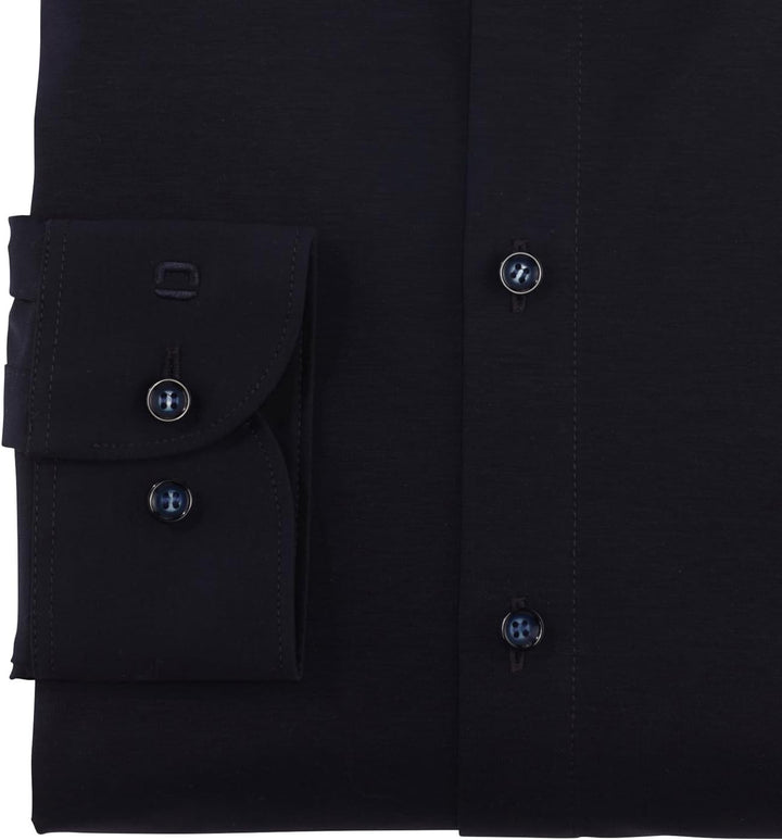 OLYMP Herren Businesshemd Langarm Level.Five.Body.fit,Single Jersey,Body fit,New York Kent 37 Marine