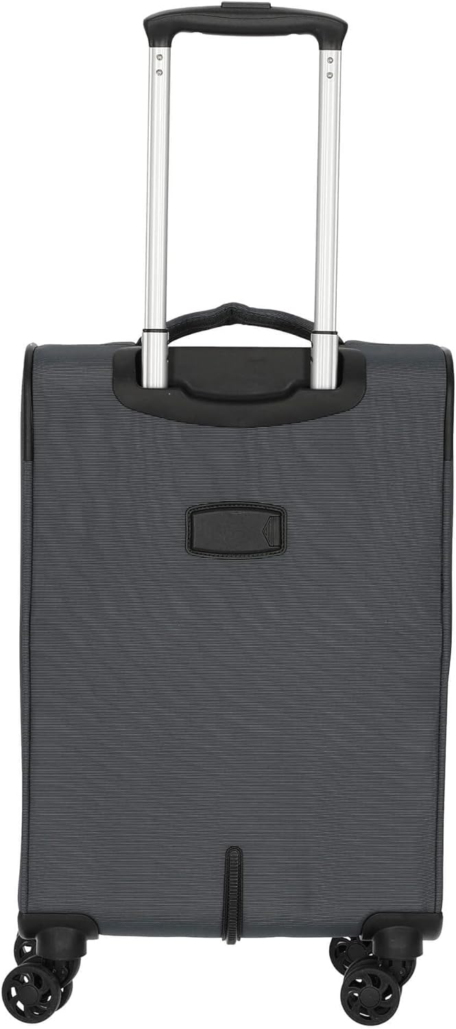 D&N Travel Line 9204-4-Rollen-Kabinentrolley S 55 cm grau, Grau