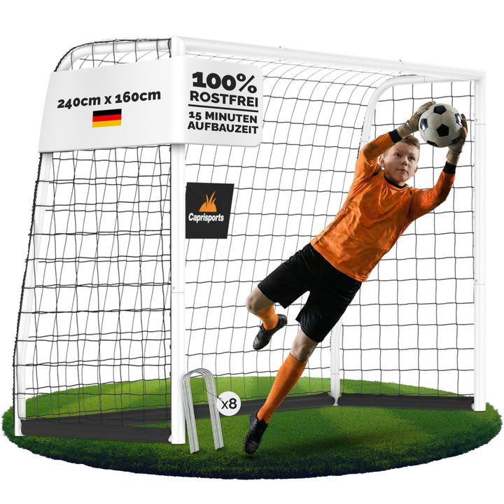 Fussballtor Kinder [EXTREM STABIL] - [ROSTFREI] Fussballtore für Garten Kinder - Fussball Tor mit Er