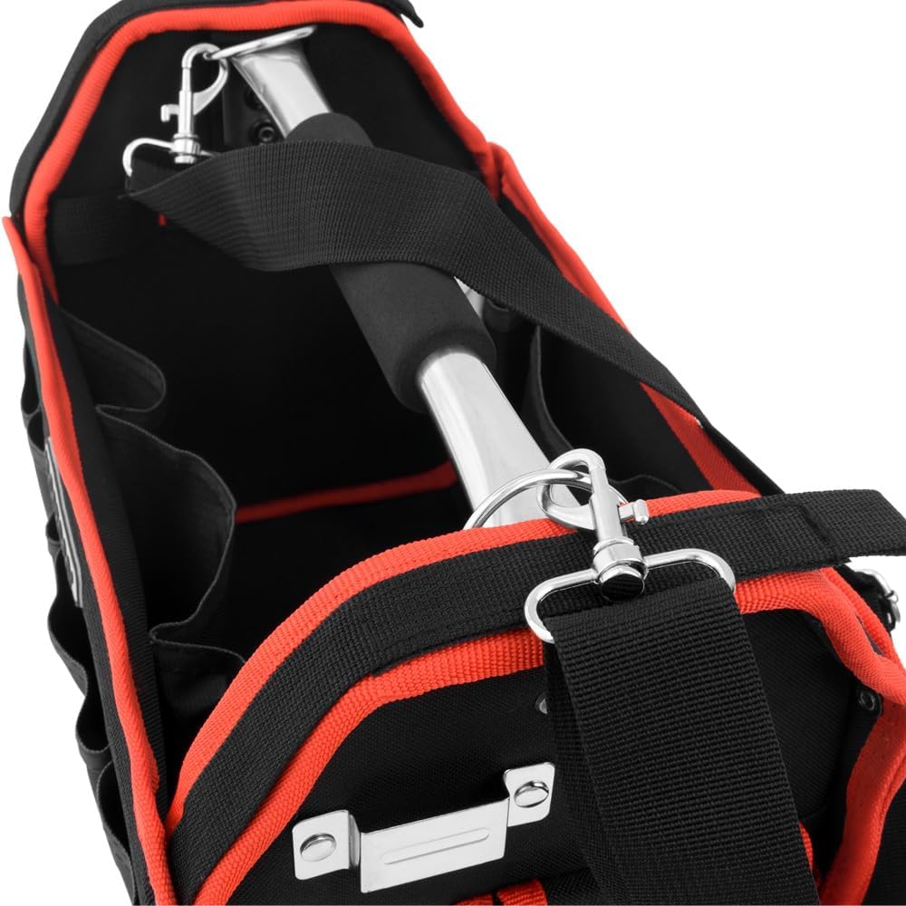 MONZANA® Werkzeugtasche L 33cm mit verstellbarem Schultergurt stabile Tragestange 8 Innen und 13 Aus