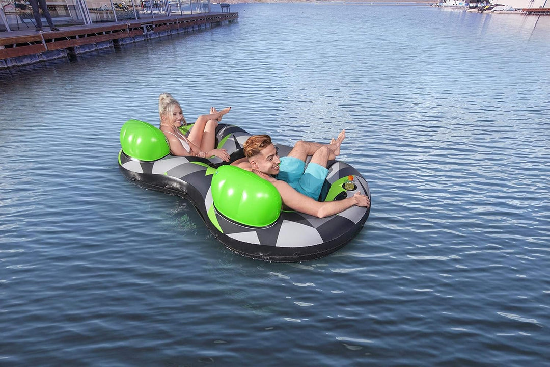 Bestway Hydro-Force 2-Personen Schwimmring mit Rückenlehne „Rugged Rider II“ 251 x 132 cm 240x124x51