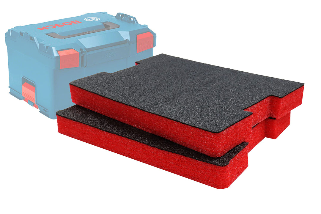 Shadow Foam L-Boxx Einsätze [Doppelpack] für Bosch L-Boxx 102-374 Schaumstoff für Sortimo L-Boxx Mod