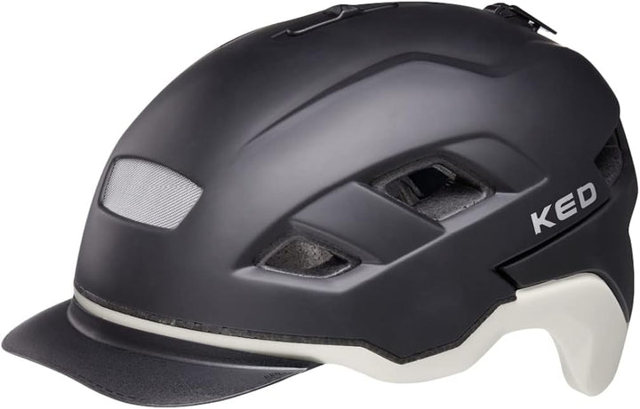 KED Berlin City Fahrrad Helm matt schwarz/weiss 2022 black ash matt L (56-61cm), black ash matt L (5