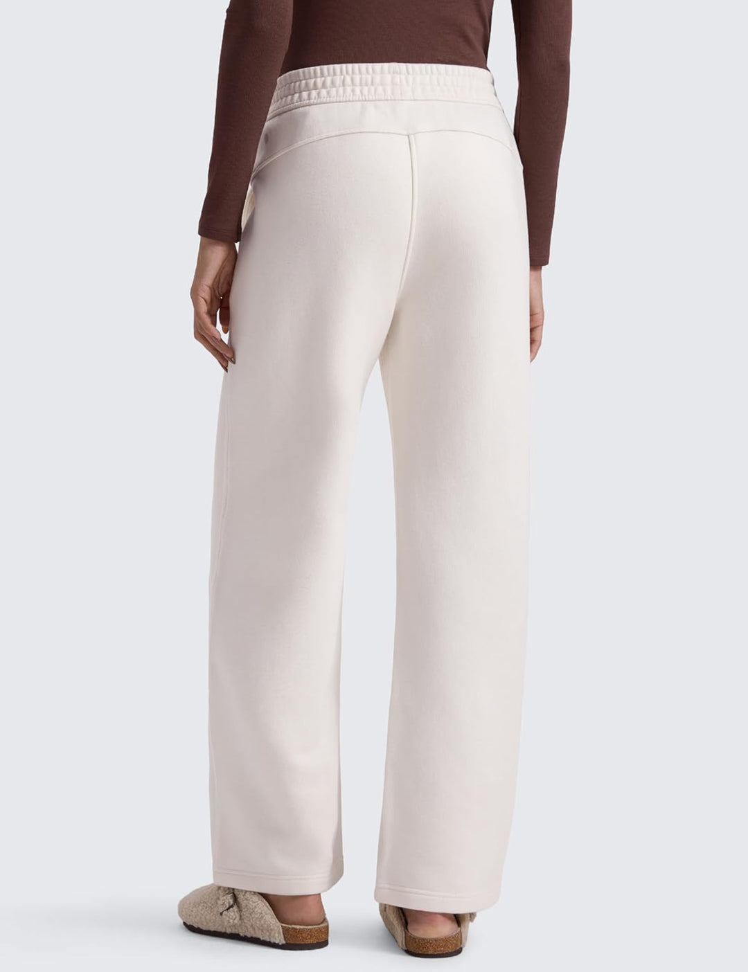 CRZ YOGA Damen Jogginghose Gefütterte Baumwolle Hohe Taille Joggers Soft Freizeithose Winter Lounge
