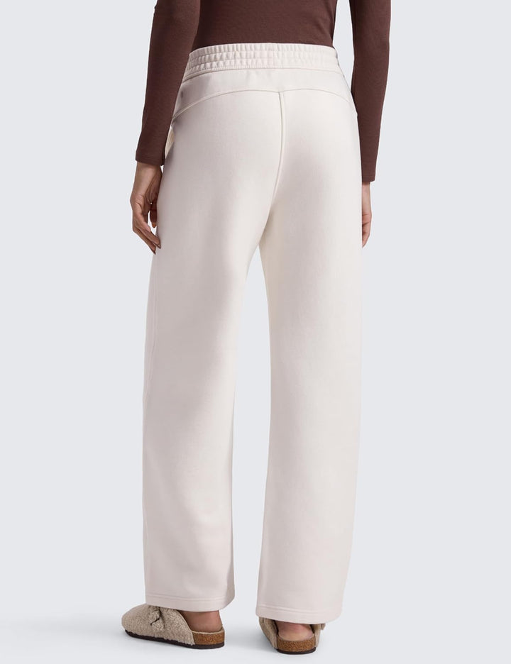 CRZ YOGA Damen Jogginghose Gefütterte Baumwolle Hohe Taille Joggers Soft Freizeithose Winter Lounge